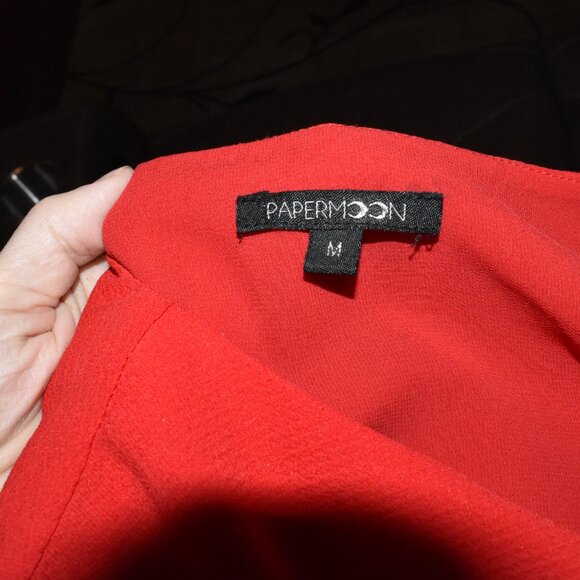 Very Nice Papermoon Mariko Scallop Sleeve Blouse Size M - Picture 6 of 6